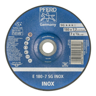 Pferd-Rüggeberg Schruppscheibe A30NSG V2A178-7,2mm gekr.