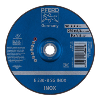 Pferd-Rüggeberg Schruppscheibe E 230-8 SG INOX