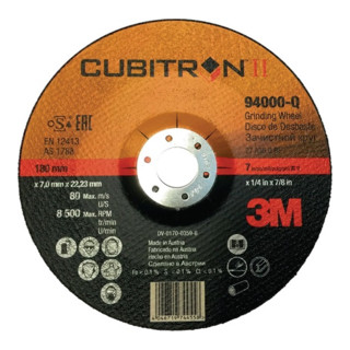 Schruppscheibe Cubitron™ II D.180x7,0mm gekr. 22,23mm K. 36 3M