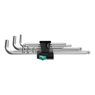 Wera 950 PKL/9 SM N Winkelschlüsselsatz, metrisch, gestellverchromt