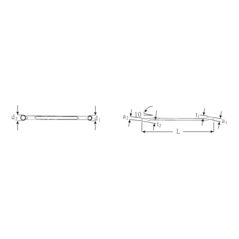 230a Clés polygonales 1/2 x 9/16; Packnorm 10 St.; 119 g