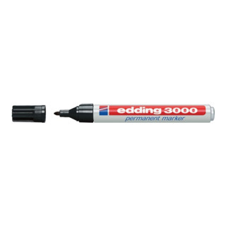 Permanentmarker EDDING 3000 schwarz Rundspitze Strichbreite ca.1,5-3mm