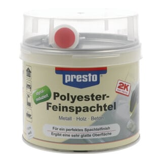 2K-Feinspachtel prestolith® weiß,Härter rot 1000g Dose PRESTO