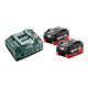 2x batteries Metabo 5,5 Ah 18 V + chargeur ASC 30-36 V