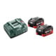 2x batteries Metabo 5,5 Ah 18 V + chargeur ASC 30-36 V