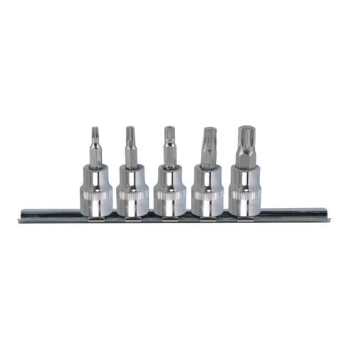 3/8" CHROMEplusJeu de douilles à embouts pour vis à denture multiple (XZN (R)), 5 pcs. M4-M10