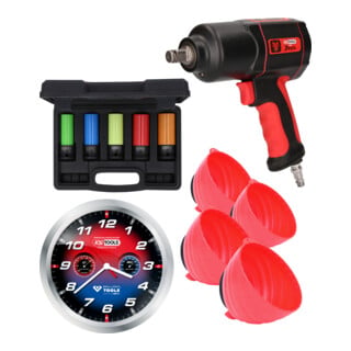 3/8" Coffret de dépointeuse pneumatique, 9 pcs