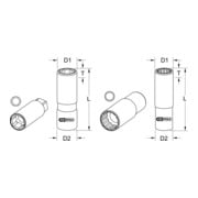 Prise pour bougie d'allumage CHROMEplus 3/8" de KS Tools-5