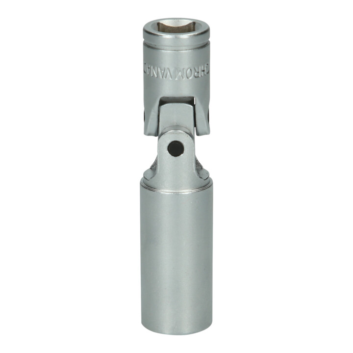 3/8" Douilles articulées pour bougies, courtes, 75mm, 16mm