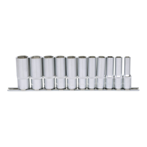 3/8" Jeu de douilles 6 pans, longues, 11 pcs. 8-19 mm