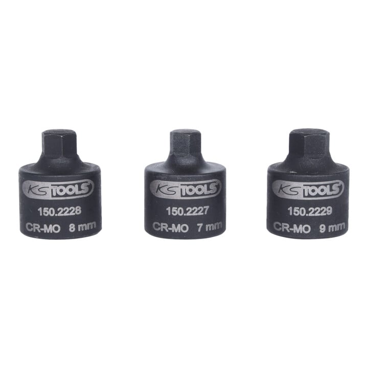 3/8" Jeu de douilles à chocs pour étrier de frein, 3 pcs