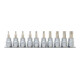 3/8" Jeu de douilles tournevis TX, 10pcs., T10-T55-1