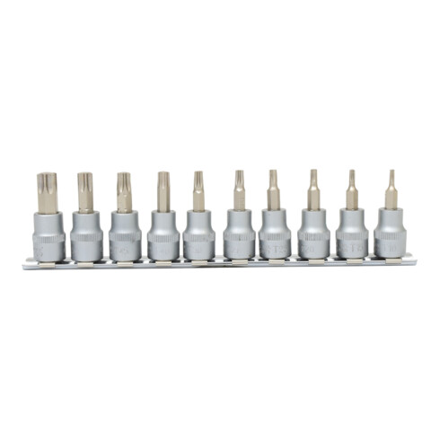 3/8" Jeu de douilles tournevis TX, 10pcs., T10-T55