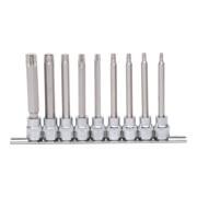 3/8" Jeu de douilles tournevis TX CHROMEplus, longues, 9 pcs. T20-T60