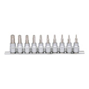 3/8" Jeu de douilles tournevis TX percé, 10 pcs., TB10-TB55