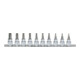 3/8" Jeu de douilles tournevis TX percé CHROMEplus, 10 pcs. TB10-TB55-1