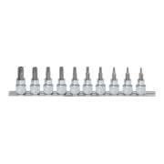 3/8" Jeu de douilles tournevis TX percé CHROMEplus, 10 pcs. TB10-TB55