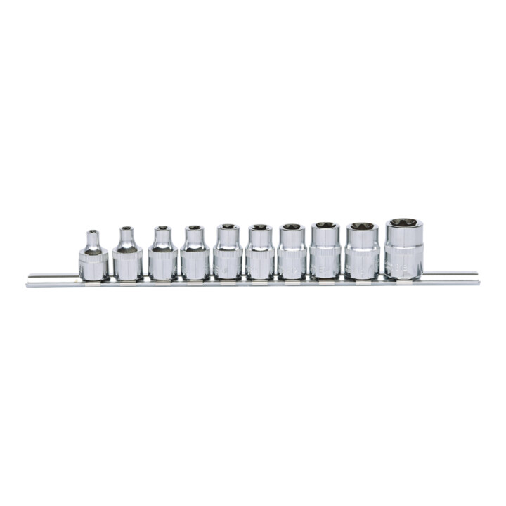 3/8" Jeu de douilles TX E CHROMEplus, 10 pcs.