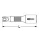 3/8" Rallonges articulées CHROMEplus 75mm