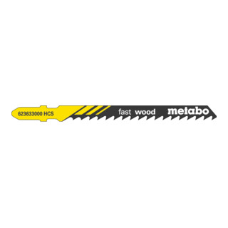 Metabo 3 lames de scie sauteuse "fast wood" 74/4,0 mm, HCS