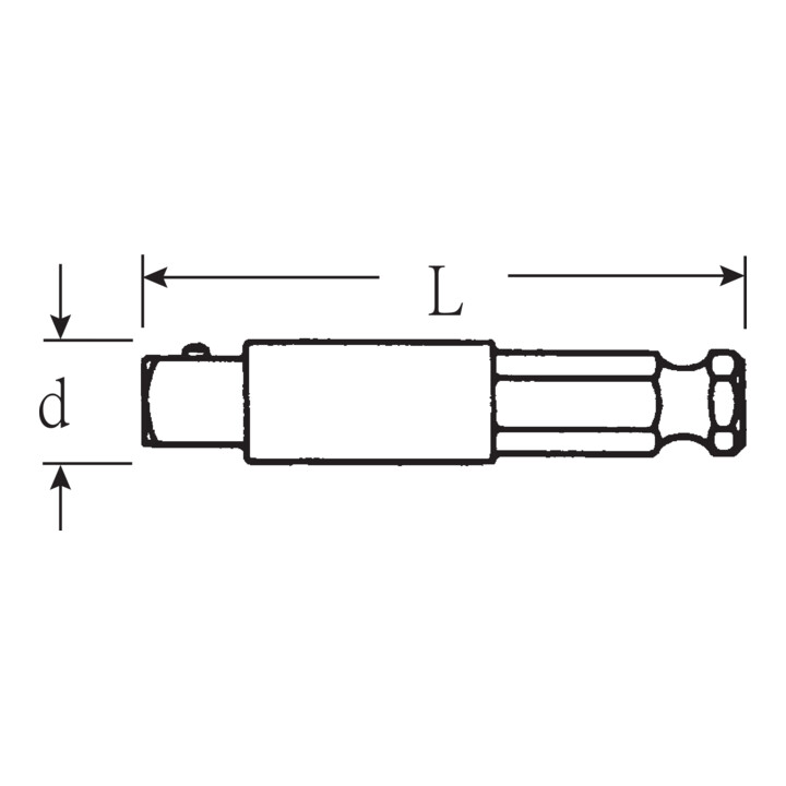 3116/1-3316/1 Adaptateur, pour douilles machine Außenvierkant E 10; 3/8 "; Außensechskant E 6,3; 1/4 "