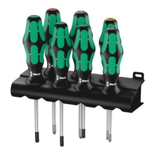 335/350/367/7 Rack Jeu de tournevis Kraftform Plus Lasertip + Rack, 7 pièces