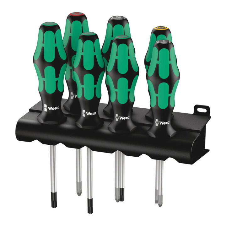 335/350/367/7 Rack Jeu de tournevis Kraftform Plus Lasertip + Rack, 7 pièces