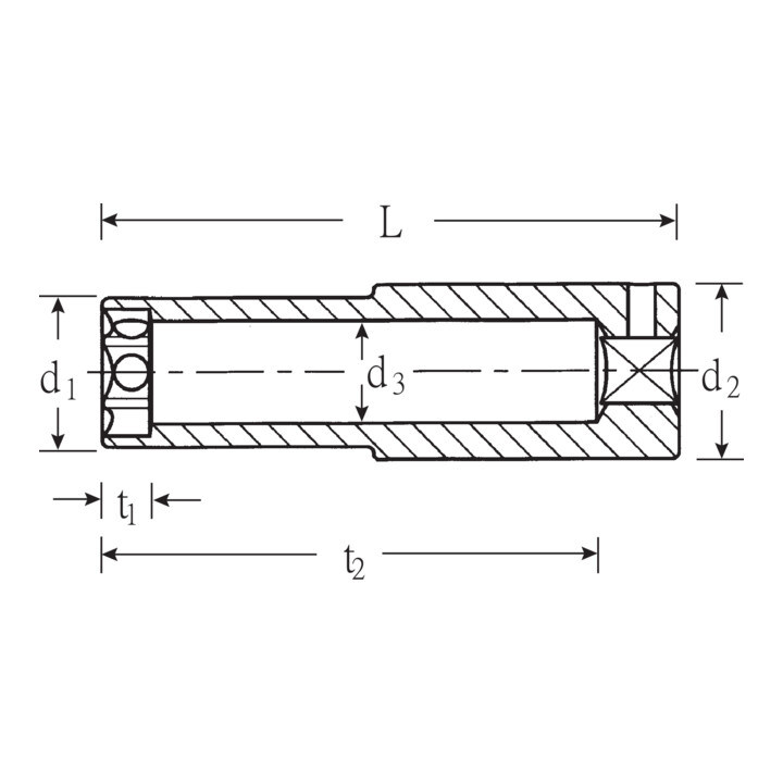 3466 Douille pour bougies 3/8 16-5/8 mm-