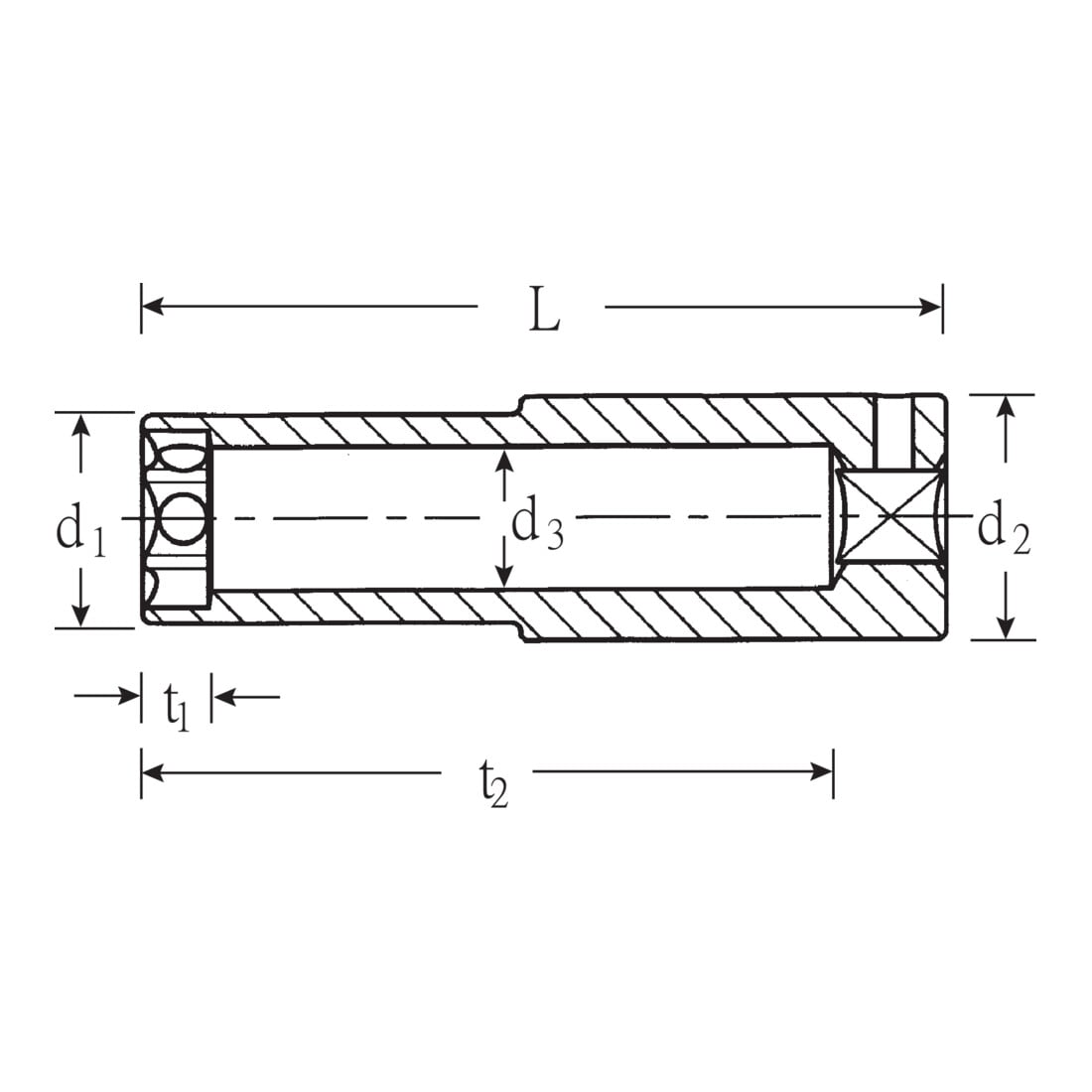 3466 Douille pour bougies 3/8 16-5/8 mm-