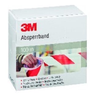 3M Absperrband, rot-weiß 70X100 mm×m