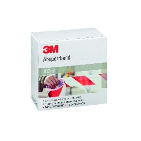 3M Absperrband, rot-weiß 70X100 mm×m