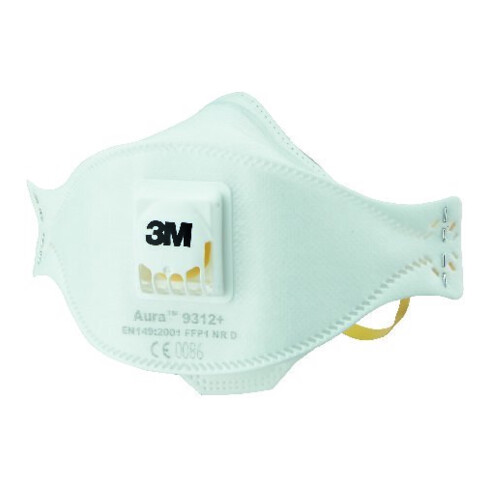 3M Atemschutzmaske 9312+ Aura FFP1NRD m.Ventil b.4xAGW-Wert EN149/2001+A1:2009