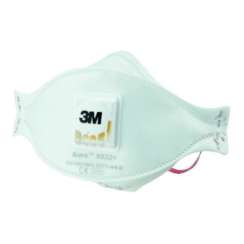 3M Atemschutzmaske 9332+ Aura FP3NRD m.Ventil b.30xAGW-Wert EN149:2001+A1:2009