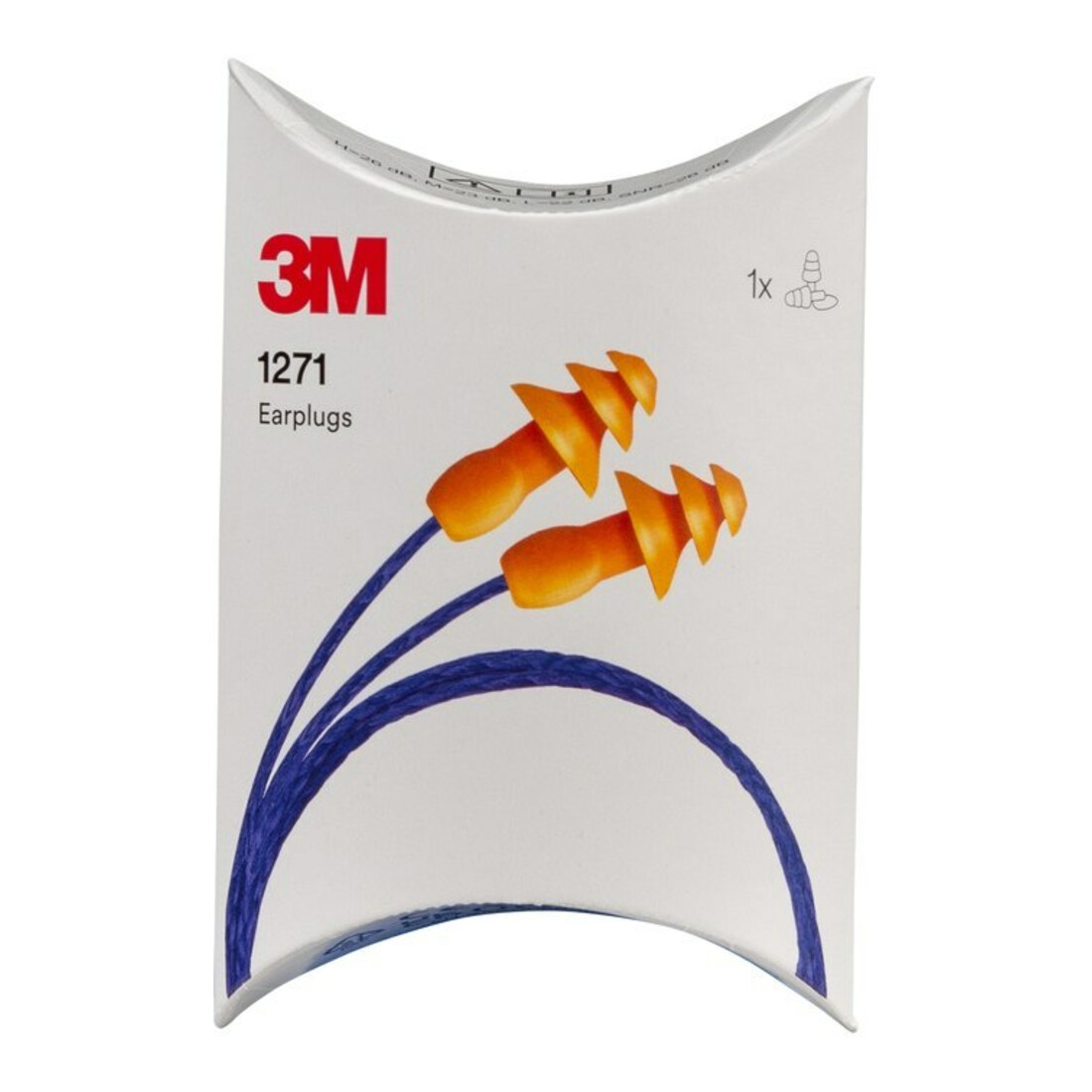 3M Bouchons d'oreille 1261, réutilisables avec cordon