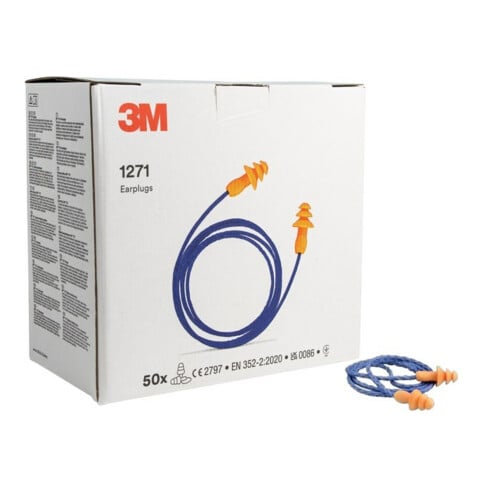 3M Bouchons d'oreille 1261, réutilisables avec cordon