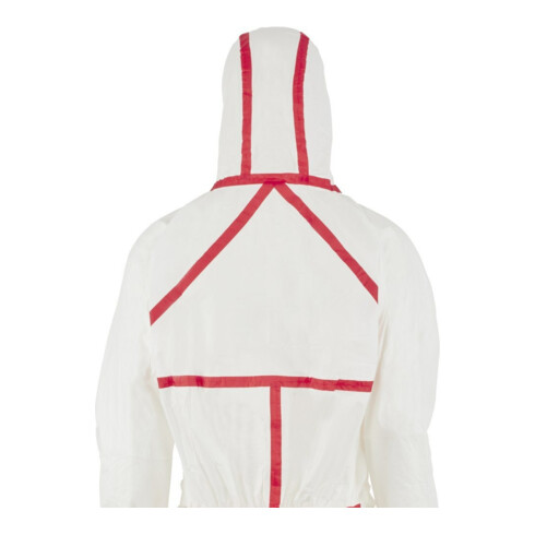 3M Combinaison de protection 4565 blanc/rouge, Type 4/5/6 Taille 2XL