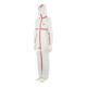 3M Combinaison de protection 4565 blanc/rouge, Type 4/5/6 Taille L-1