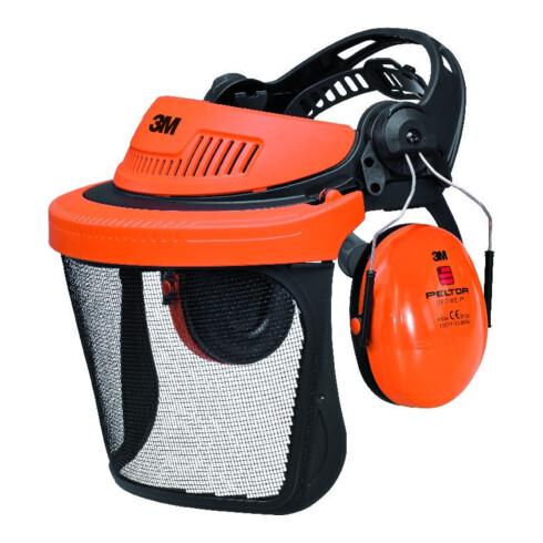 3M Combinazione di protezione del viso e dell’udito G5V5CH51, arancione