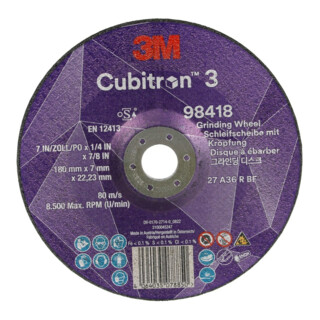 3M CUBITRON Schruppscheibe 3 180 x 7 mm P36+