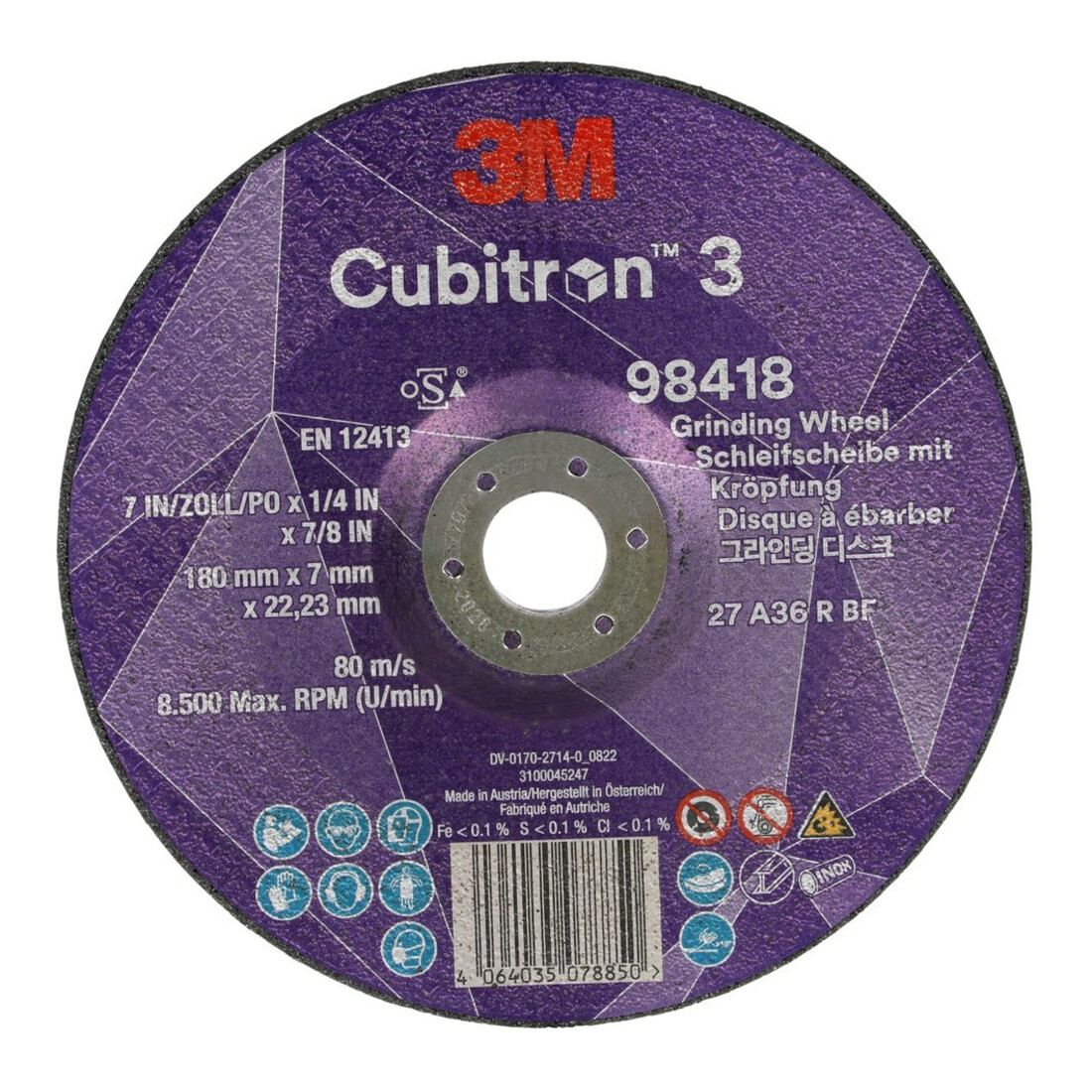 3M CUBITRON Schruppscheibe 3 180 x 7 mm P36+