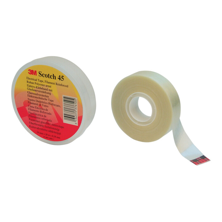 3M Deutschland Glasf-Polyest-Isolierband 19 mm x 20 m, transp. Scotch 45 19x20