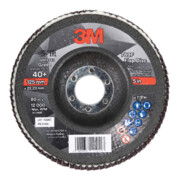 3M Disco abrasivo lamellare 769F, platorello in fibra di vetro conico, Ø125mm, grana 40