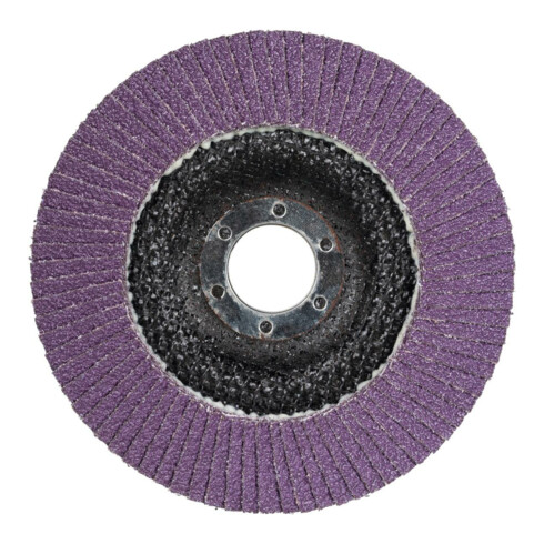 3M Disco abrasivo lamellare 769F, platorello in fibra di vetro conico, Ø125mm, grana 80