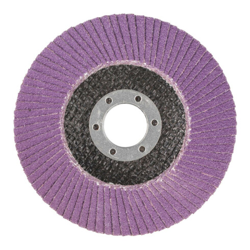 3M Disco abrasivo lamellare 769F, platorello in fibra di vetro piatto, Ø115mm, grana 80