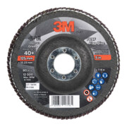 3M Disco abrasivo lamellare 769F, platorello in fibra di vetro piatto, Ø125mm, grana 120