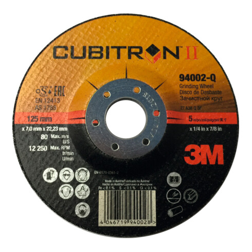 3M Disco per sgrossatura Cubitron™ II, Ø230x7mm, a gomito, 22,23mm grana 36