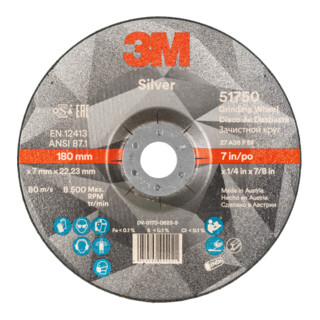 Meule brute 3M Argent, 230 x 7 mm