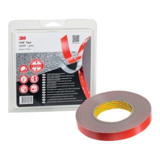 3M Doppelseitiges Klebeband VHB 19 x 5,5 mm grau dauerhaft starke Verbindung