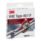 3M Dubbelzijdig kleefband 4611F 19 mm x 33 m x 1,1 mm donkergrijs