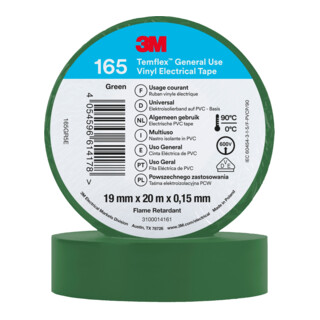 3M Elektro-Isolierband Temflex 165 19mm x 20m grün PVC